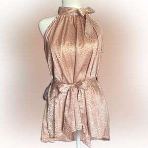 Elegant Blush Animal Print Dress